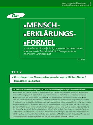 cover image of Die Mensch-Erklärungsformel (Teil 2)